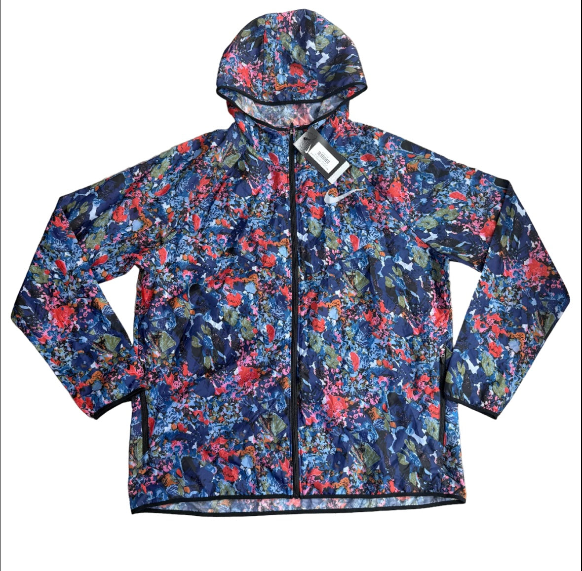 nike floral blue windbreaker