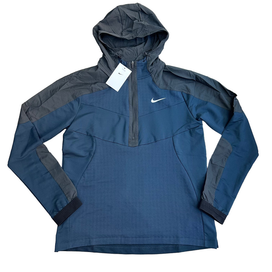 Nike 1/2 Zip Performance Hooded Jacket Navy