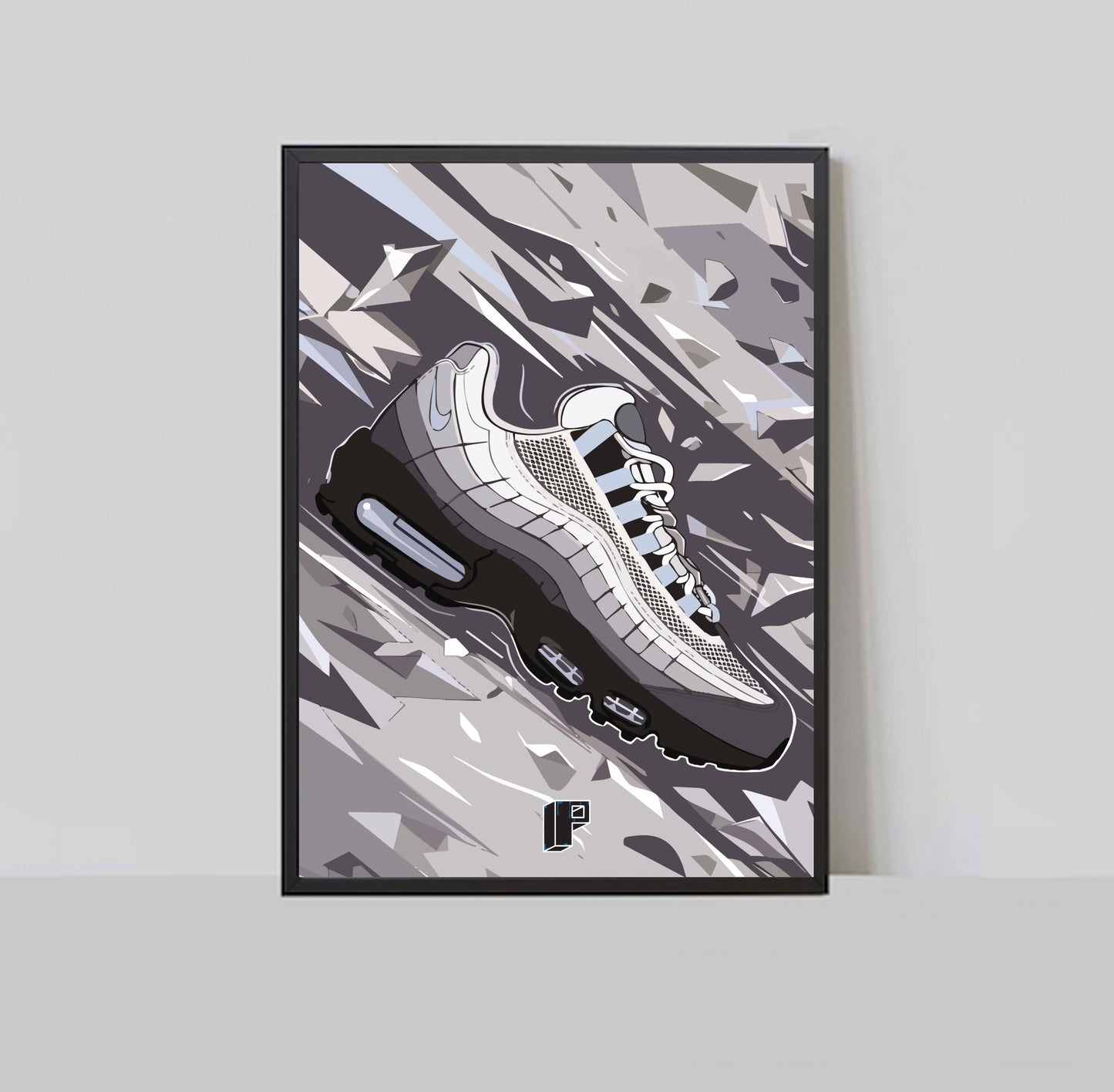 Air Max 95 110 light blue A3 Print