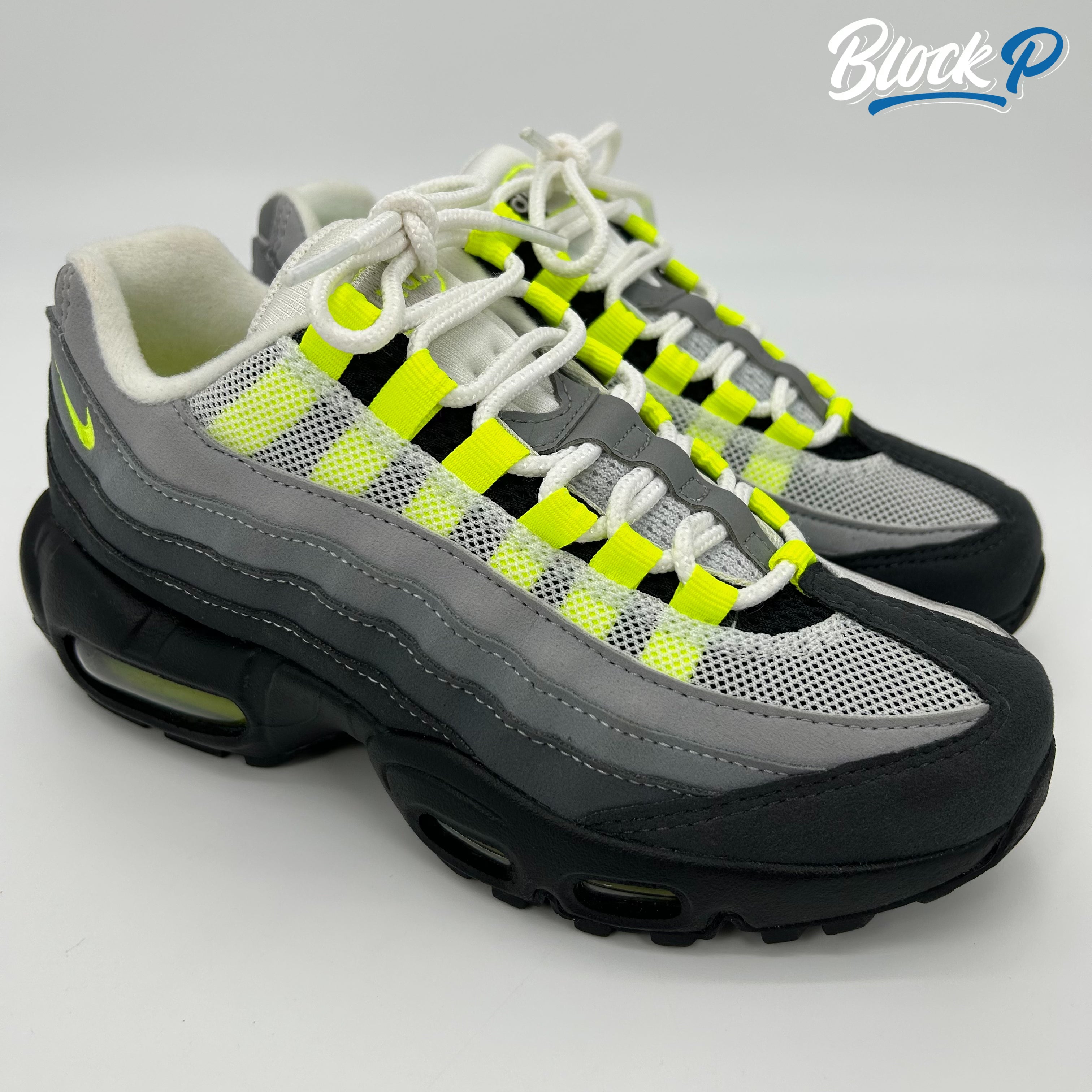 Nike air max 95 (gs) - white/grey/neon yellow sale