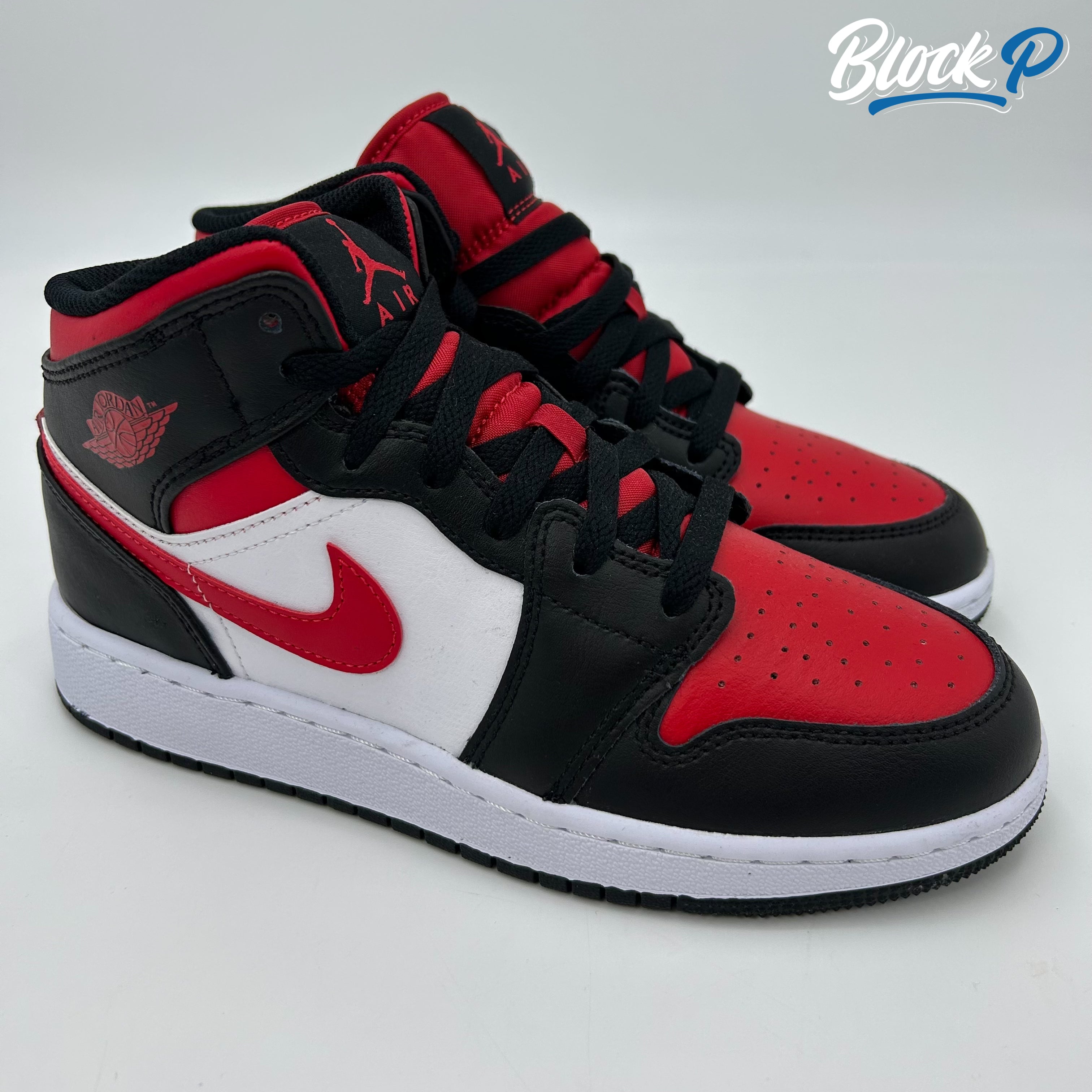 Nike Jordan 1 Mid Fire Red GS Block P