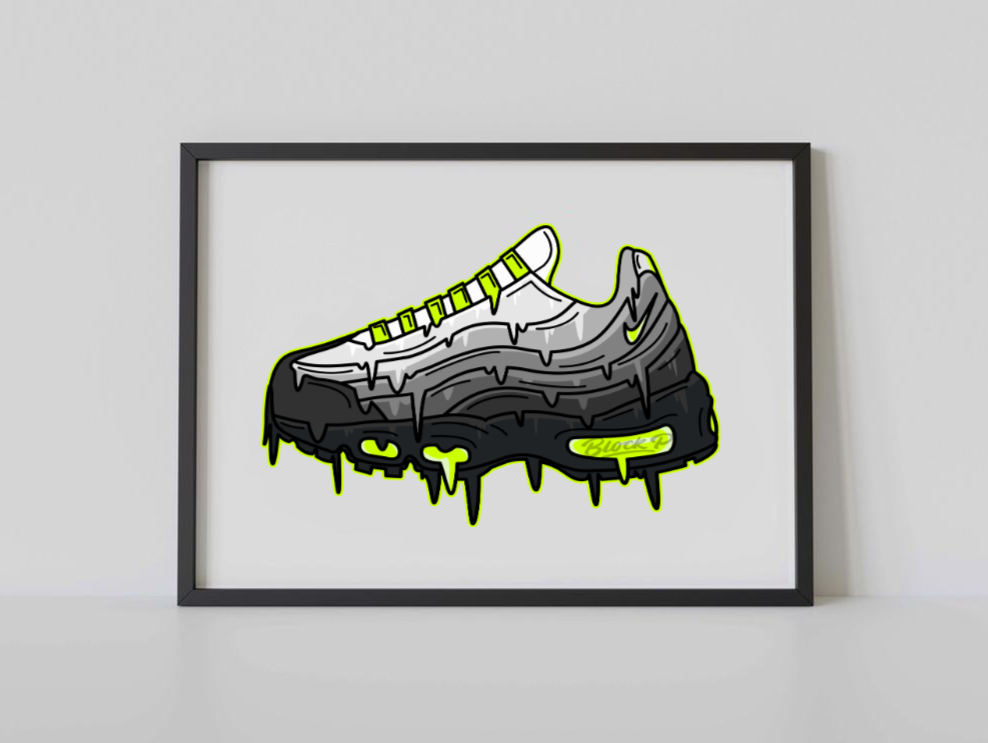 Air Max 95 Neon A3 Print – Block P