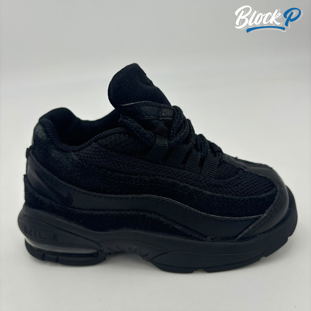Nike Air Max 95 Triple Black (TD) side profile — Block P Liverpool