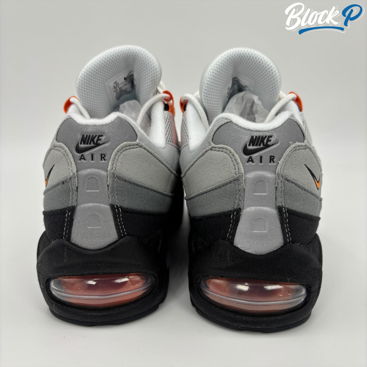 Nike Air Max 95 Mandarin (GS) top-down view — Block P Liverpool
