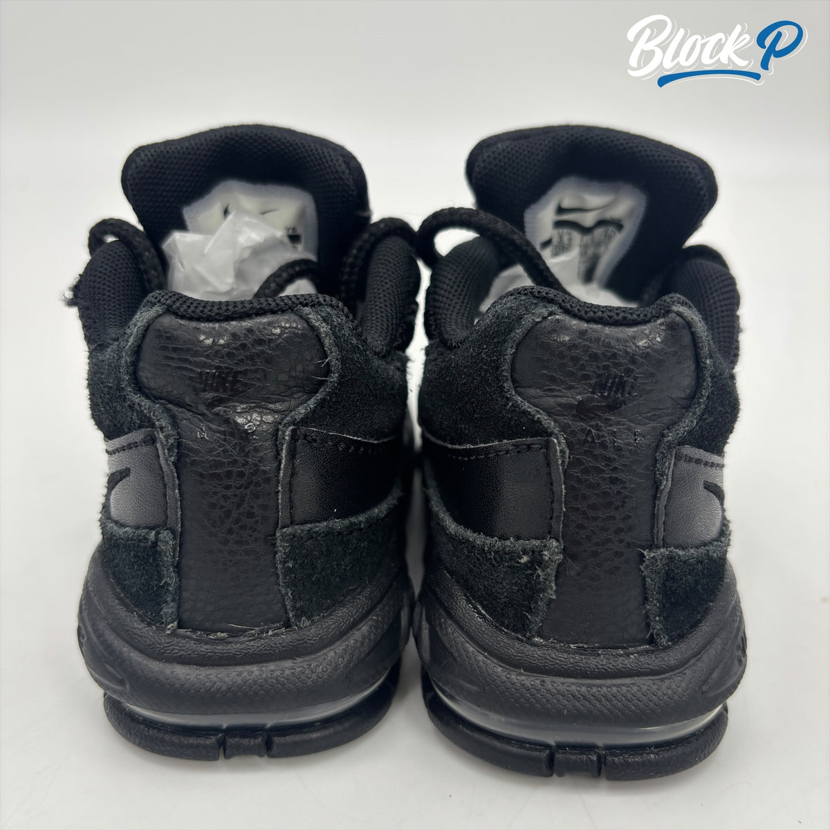 Nike Air Max 95 Triple Black (TD) top-down view — Block P Liverpool