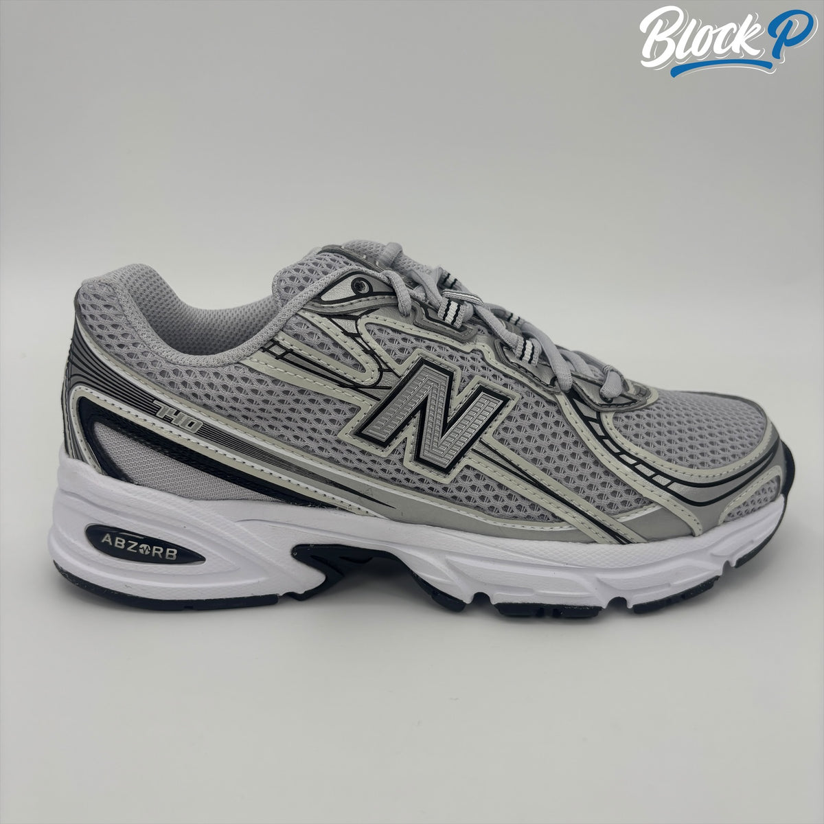 New Balance 740 Silver side profile — Block P Liverpool