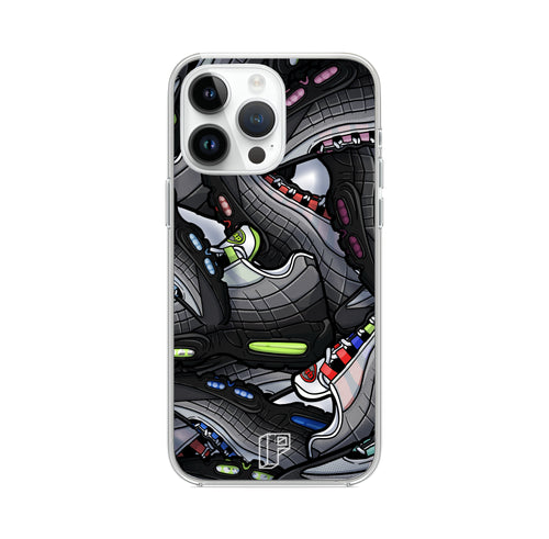 Block P Collage iPhone Case — Air Max 95 inspired design, available at Block P Liverpool