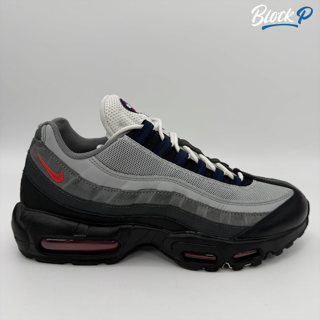 Nike Air Max 95 Track Red side profile — Block P Liverpool