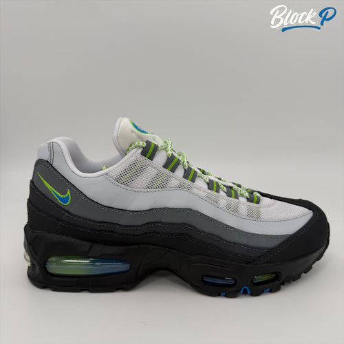 Nike Air Max 95 Big Bubble Green Apple 2026 side profile — Block P Liverpool