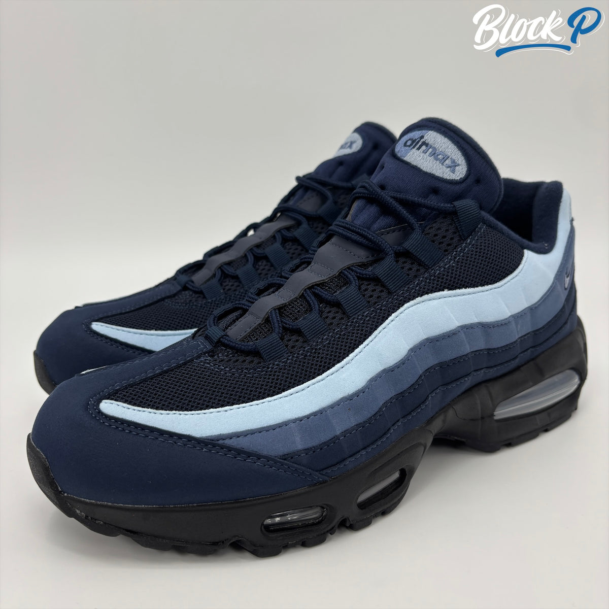 Nike Air Max 95 Big Bubble Imperial Blue rear view — Block P Liverpool