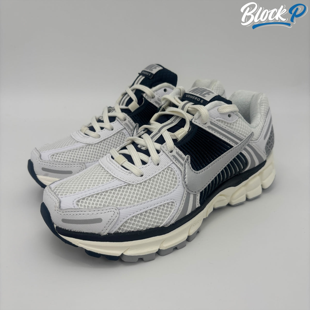 Nike Zoom Vomero 5 Navy rear view — Block P Liverpool