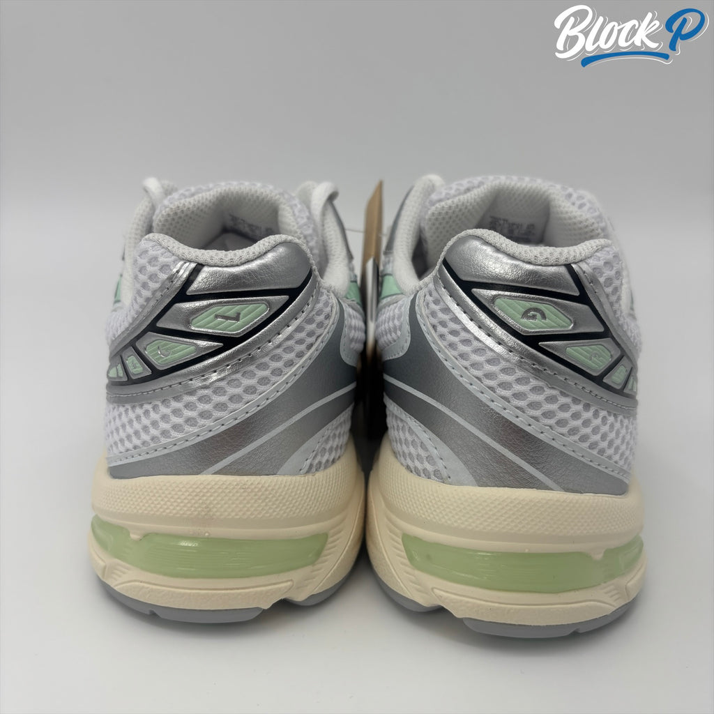 ASICS Gel-1130 White-Mint Tint top-down view — Block P Liverpool