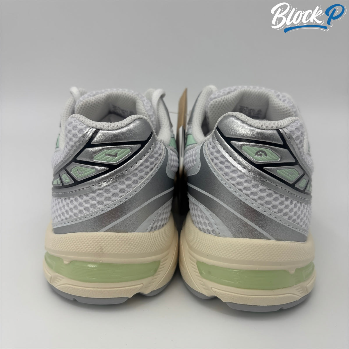 ASICS Gel-1130 White-Mint Tint top-down view — Block P Liverpool