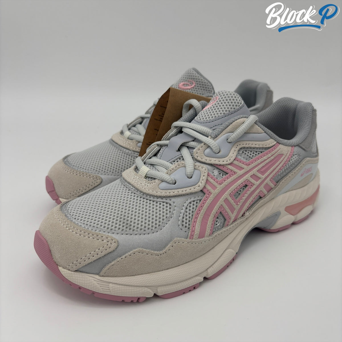 ASICS Gel-NYC Glacier Grey-Pink rear view — Block P Liverpool