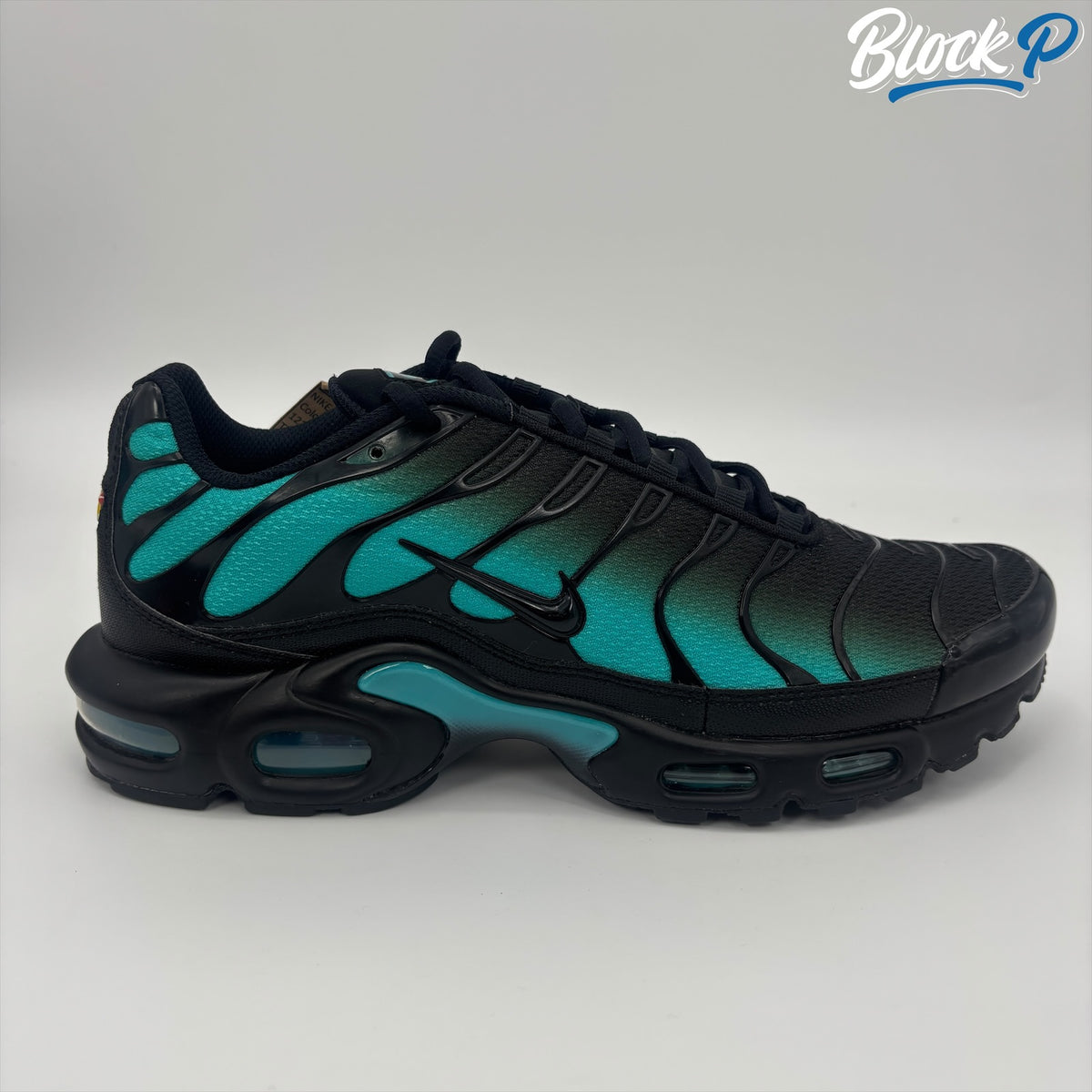 Nike Air Max Plus TN Sample side profile — Block P Liverpool