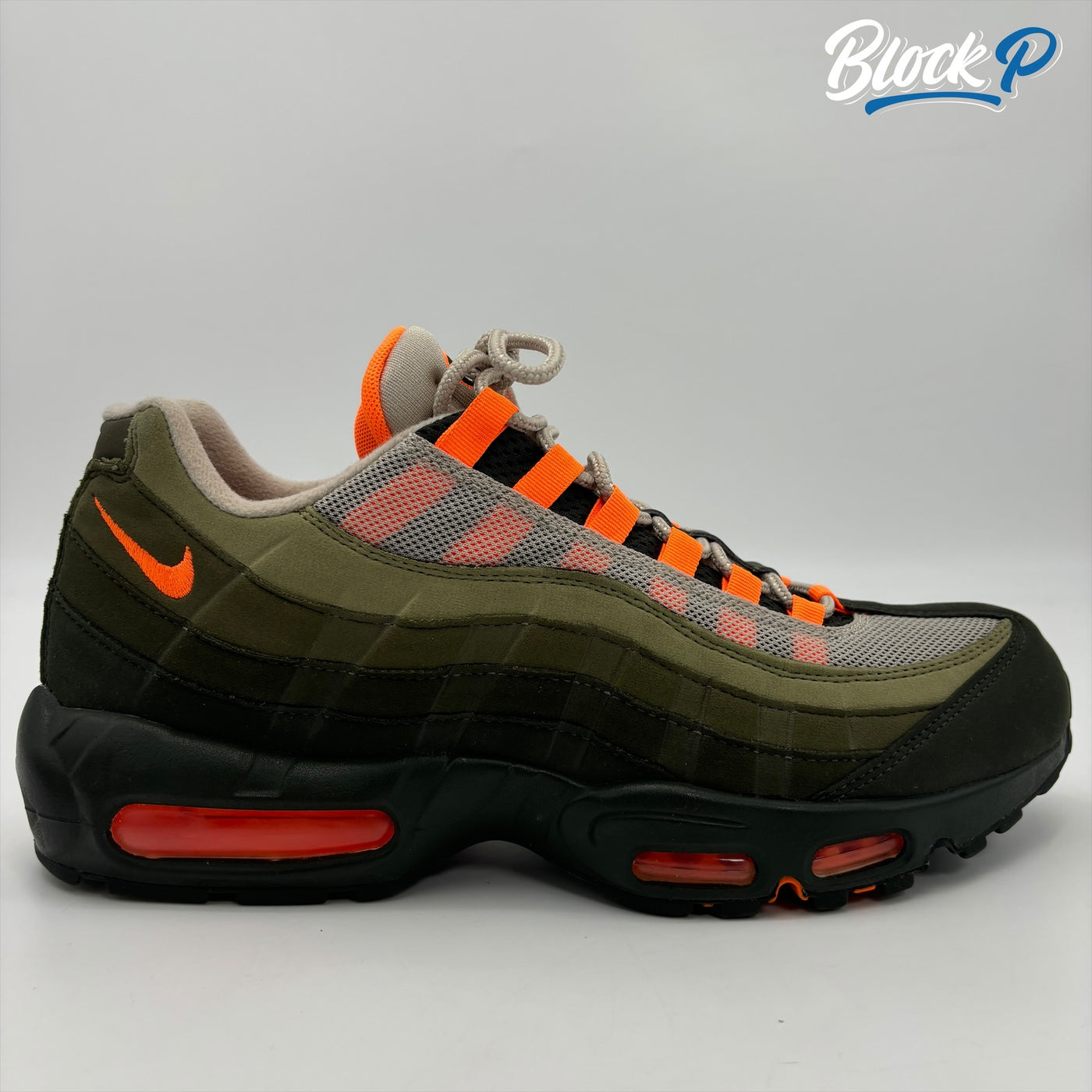 Olive green and orange air max 95 online