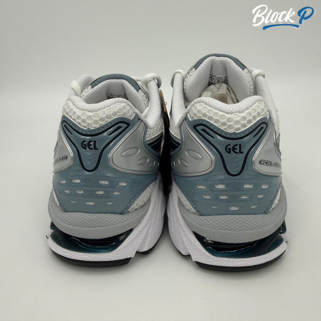 ASICS Gel-Kayano 14 Fjord Grey top-down view — Block P Liverpool