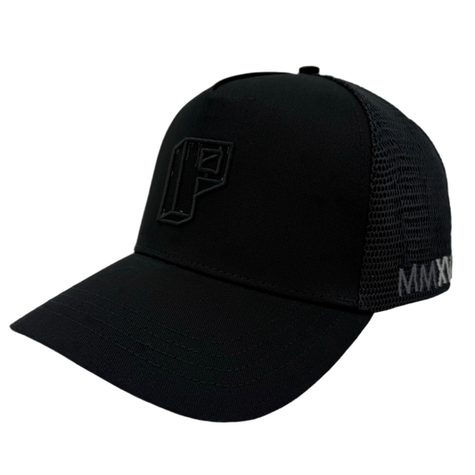 Block P Logo Cap Triple Black