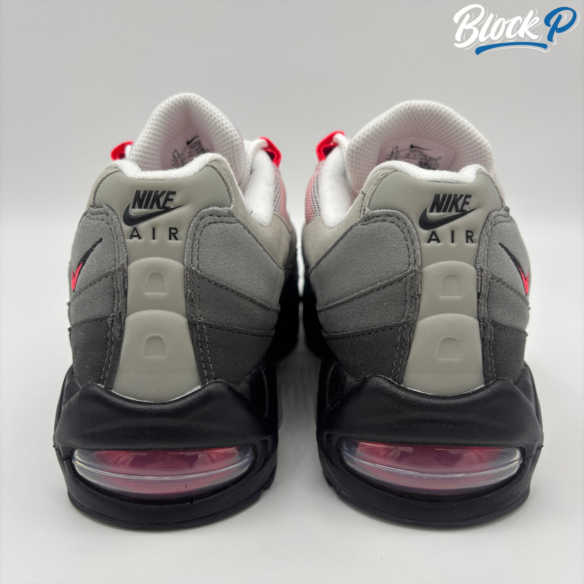 Nike Air Max 95 Big Bubble Solar Red 2025 heel detail solar red big bubble and solar red accent