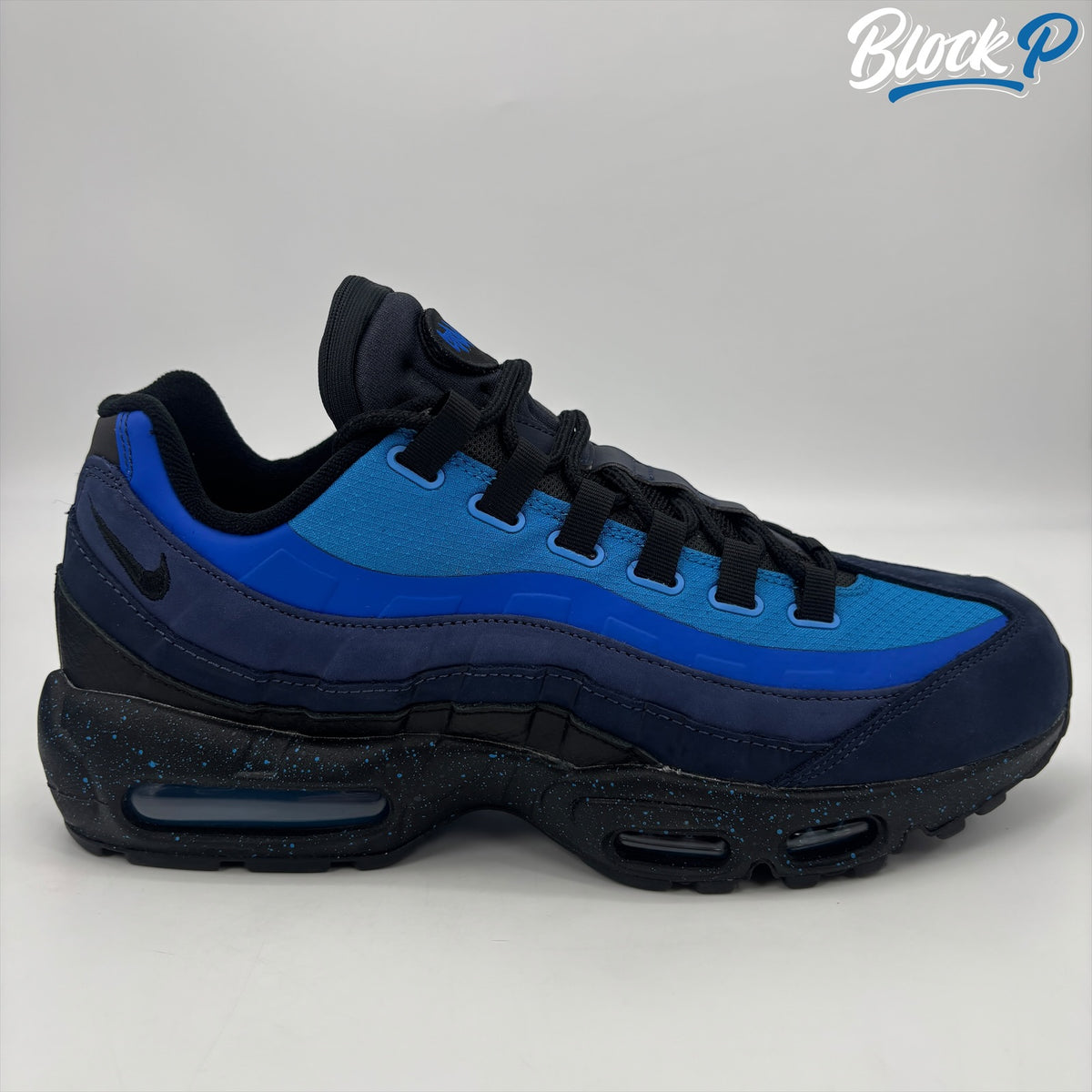 Nike Air Max 95 Stash 2024 Signed Box side profile — Block P Liverpool