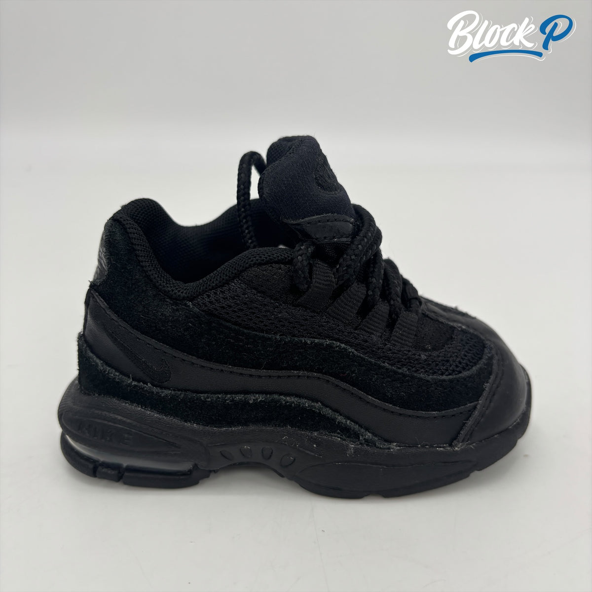 Nike Air Max 95 Triple Black (TD) side profile — Block P Liverpool