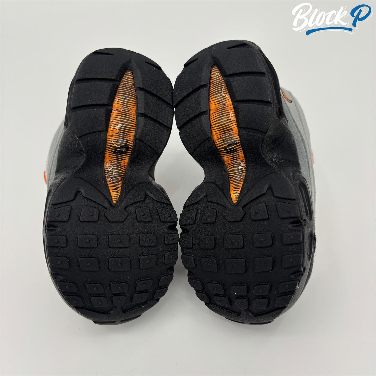 Nike Air Max 95 Mandarin (TD) sole detail — Block P Liverpool