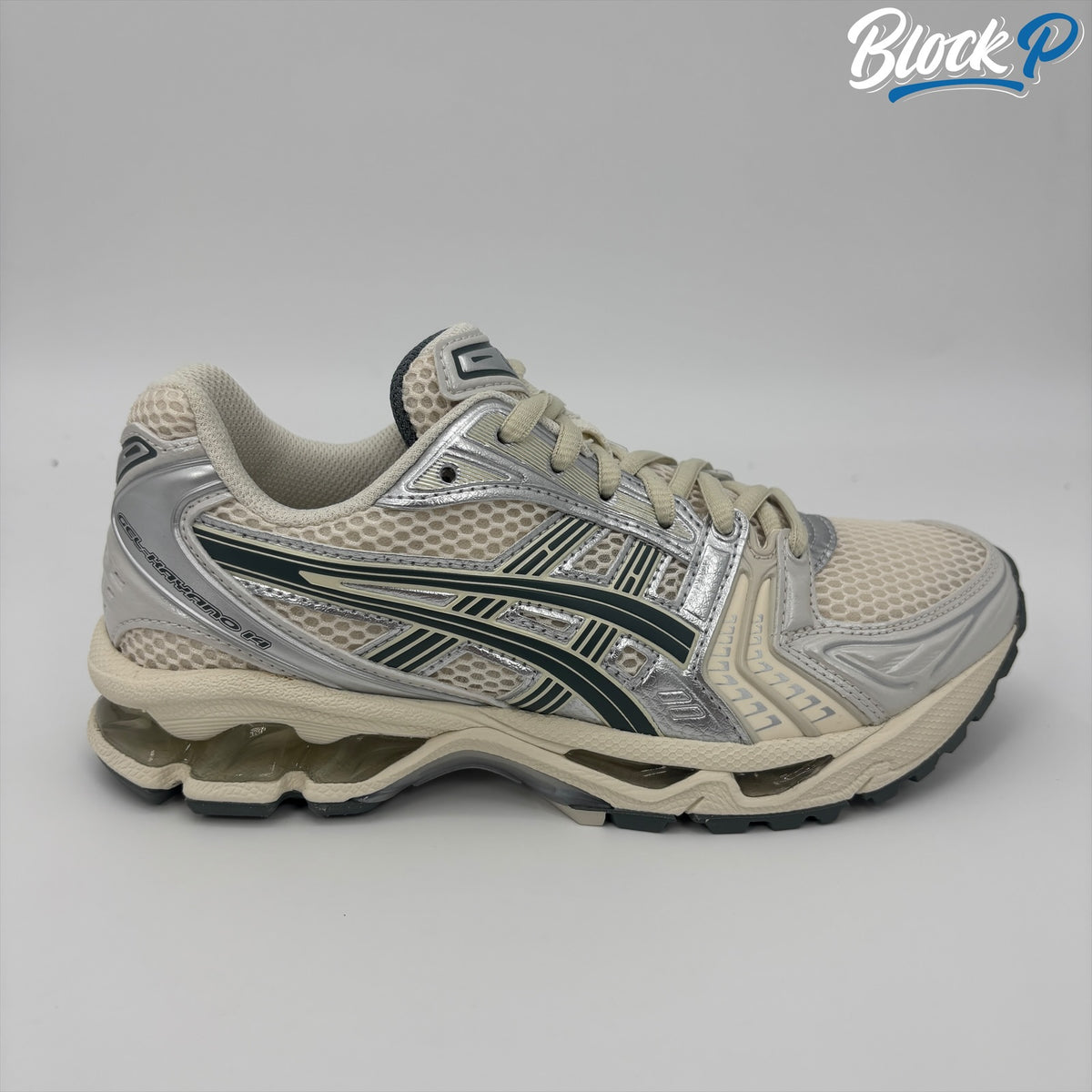 ASICS Gel-Kayano 14 Birch side profile — Block P Liverpool