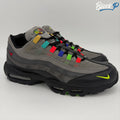 Nike Air Max 95 Evolution Of Icons in light charcoal, university red and multi — available at Block P Liverpool, 36 Renshaw Street L1 4EF