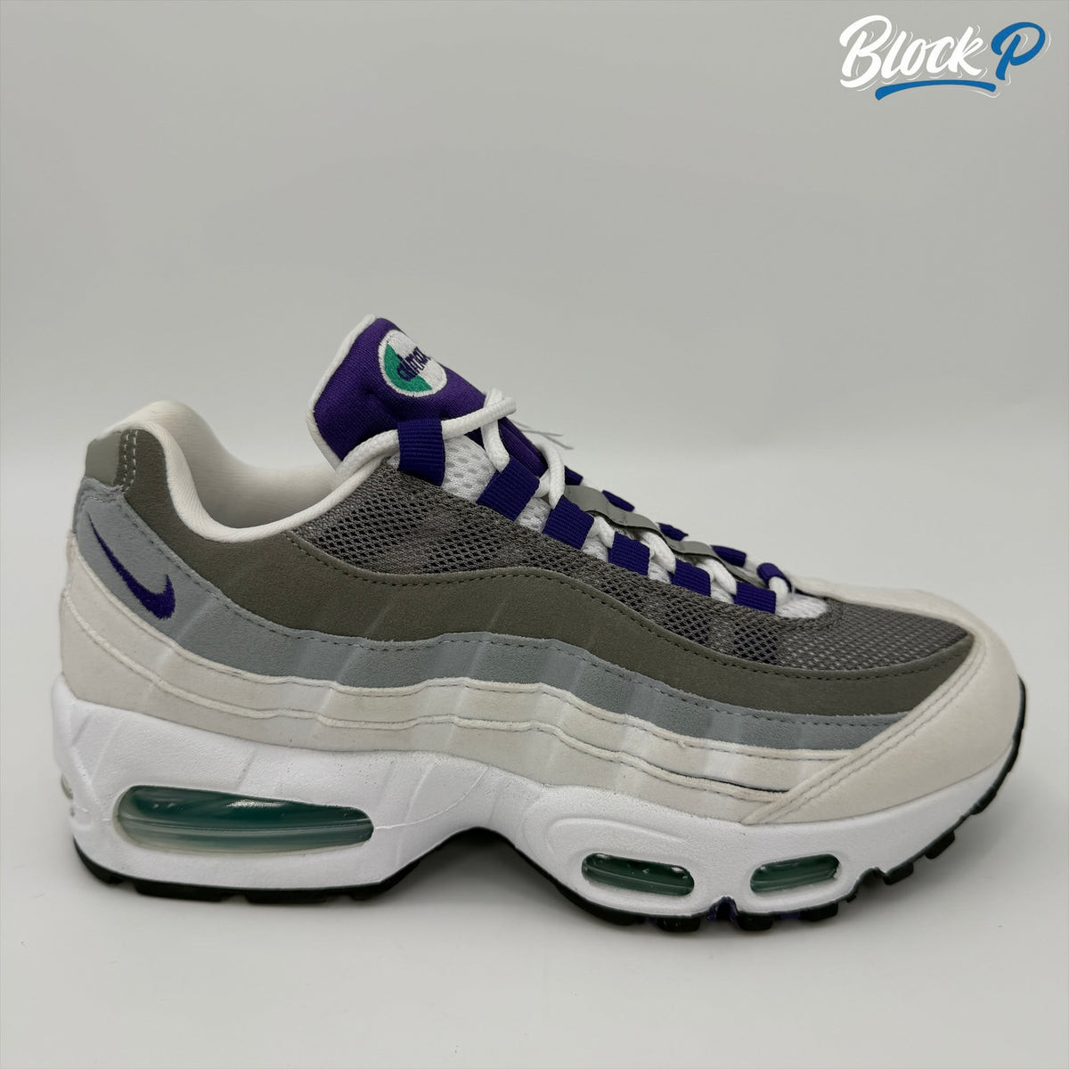 Nike Air Max 95 2026 Women's Grape Salesman Sample side profile — Block P Liverpool