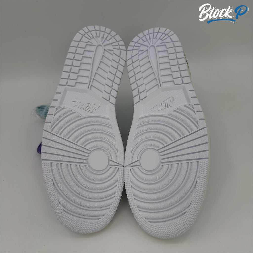 Nike Air Jordan 1 High Virgil Abloh Archive Alaska top-down view — Block P Liverpool