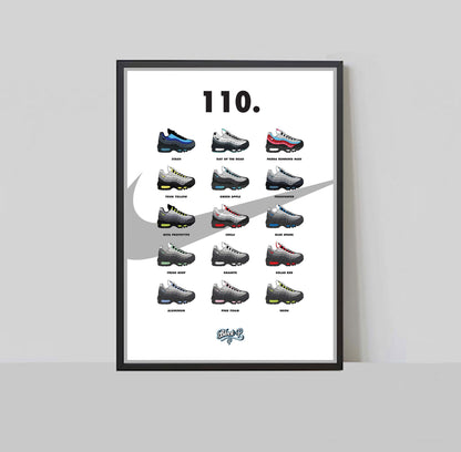 Air Max 95 110 Collection A3 Print