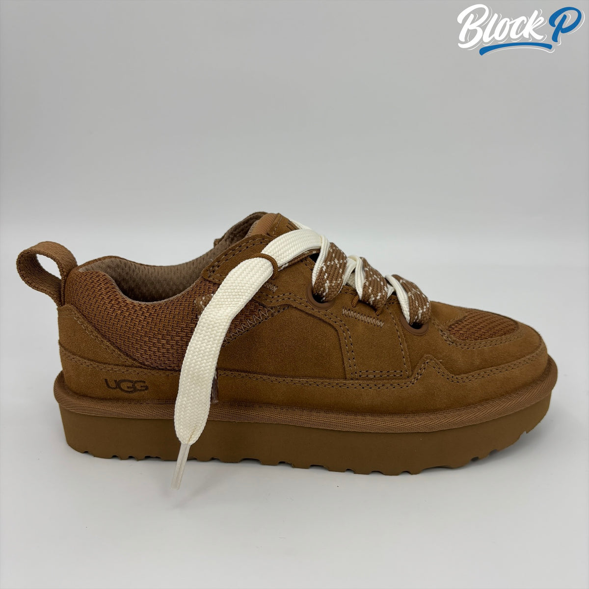 UGG Lo Lowmel Chestnut side profile — Block P Liverpool
