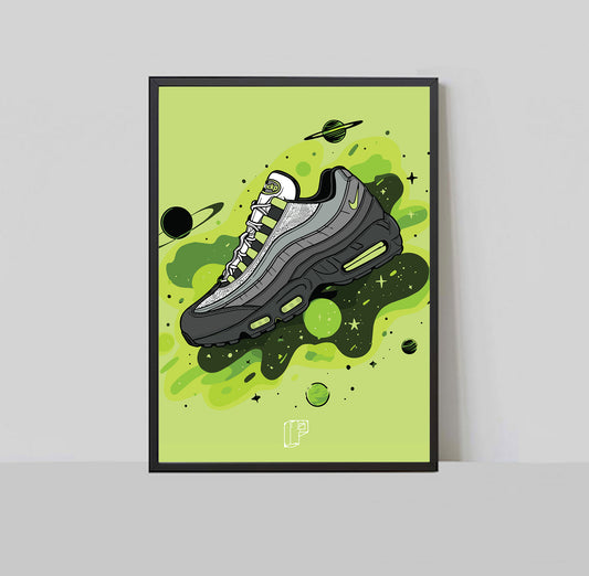 Air Max 95 110 Neon Space A3 Print