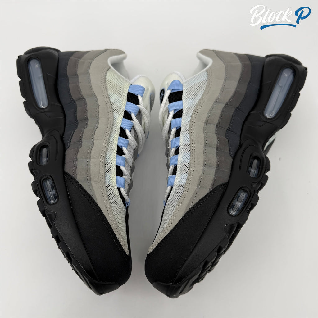 Nike Air Max 95 Aluminium on-foot lifestyle shot — Block P Liverpool
