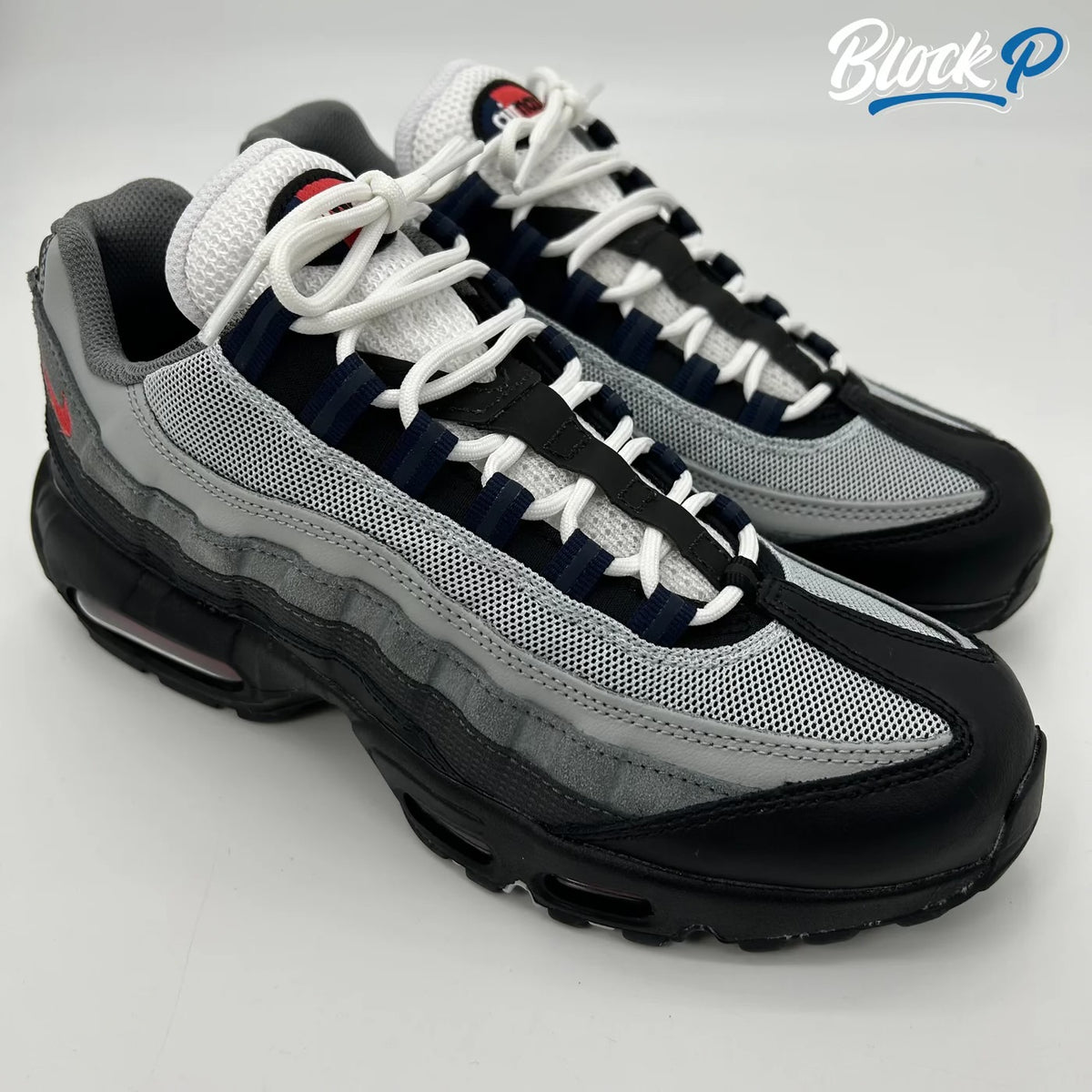 Nike Air Max 95 Track Red front view — available at Block P Liverpool, 36 Renshaw Street L1 4EF