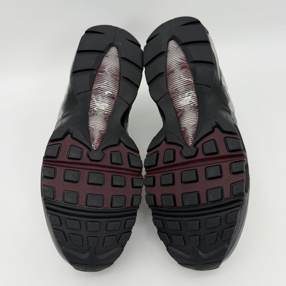 Nike Air Max 95 Burgundy Crush sole detail — Block P Liverpool