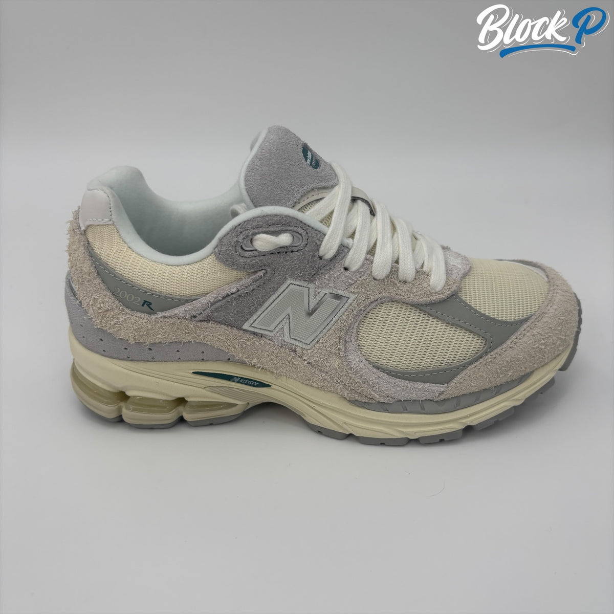 New Balance 2002R Off White side profile — Block P Liverpool