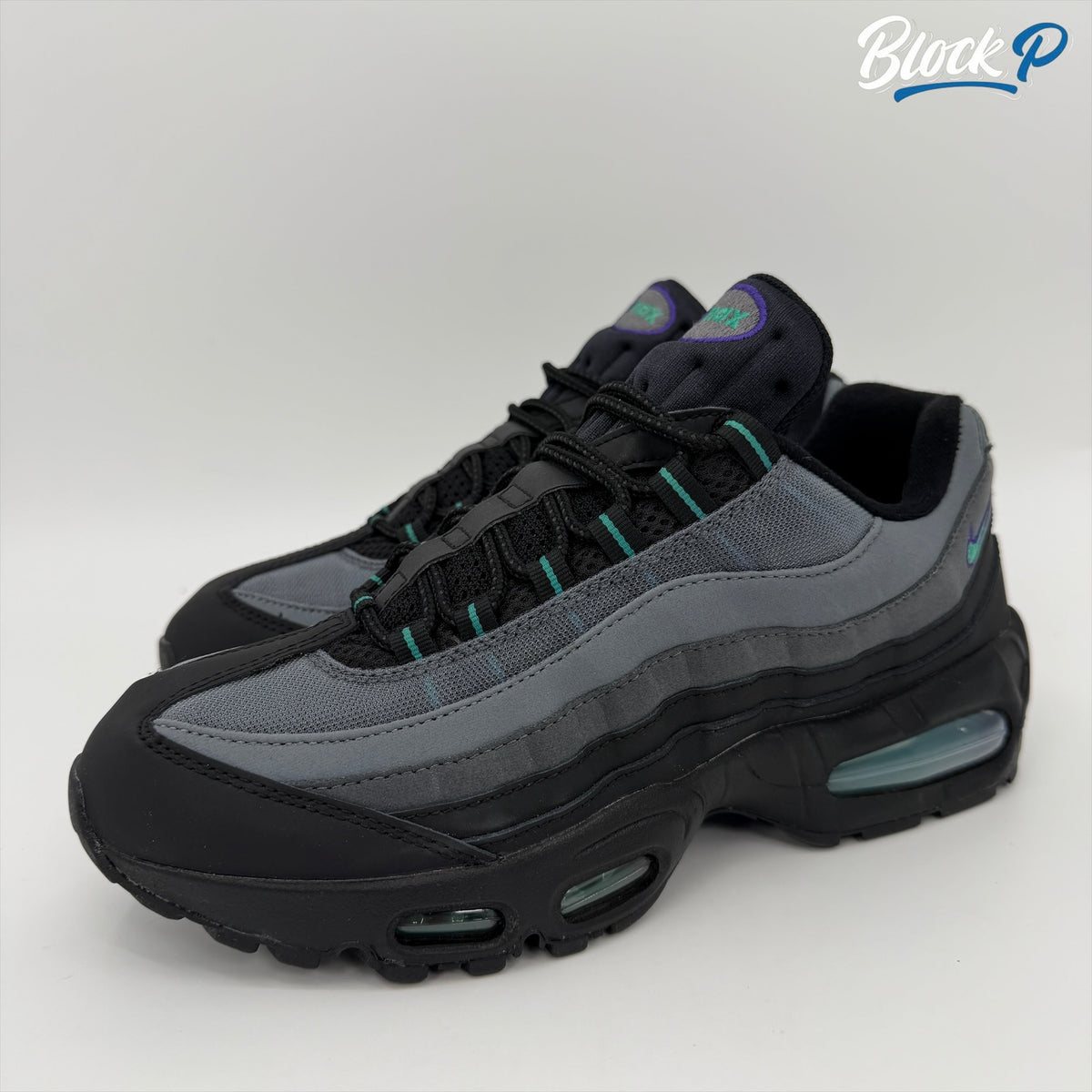 Nike Air Max 95 Big Bubble Black Grape rear view — Block P Liverpool