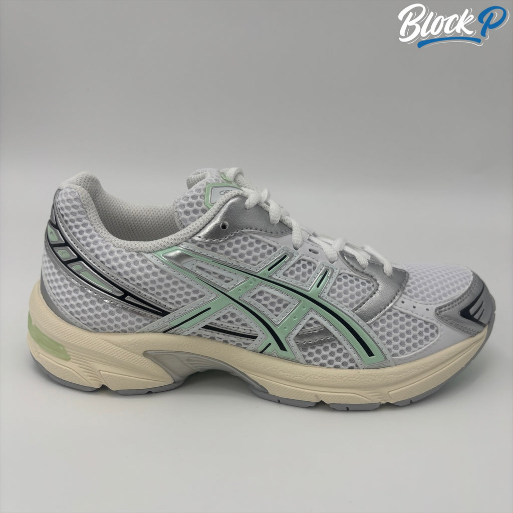ASICS Gel-1130 White-Mint Tint side profile — Block P Liverpool