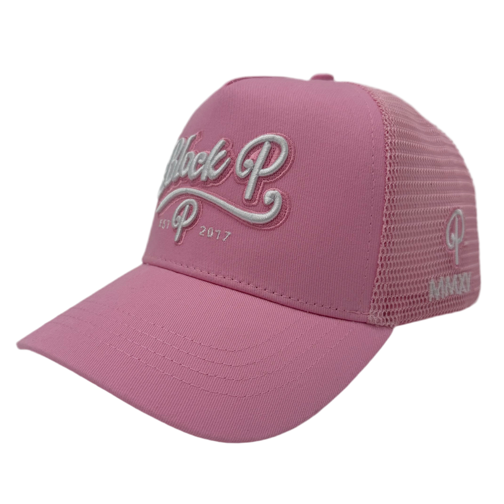 Block P OG Pink Logo Cap — available at Block P Liverpool, 36 Renshaw Street L1 4EF