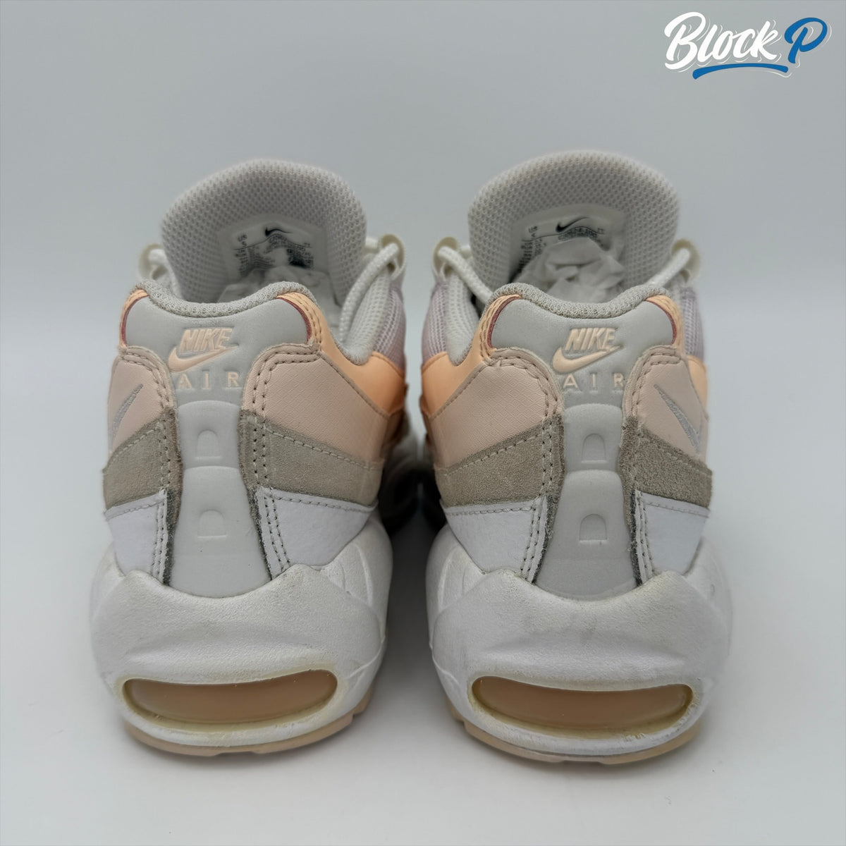 Nike Air Max 95 Women's Peach top-down view — Block P Liverpool