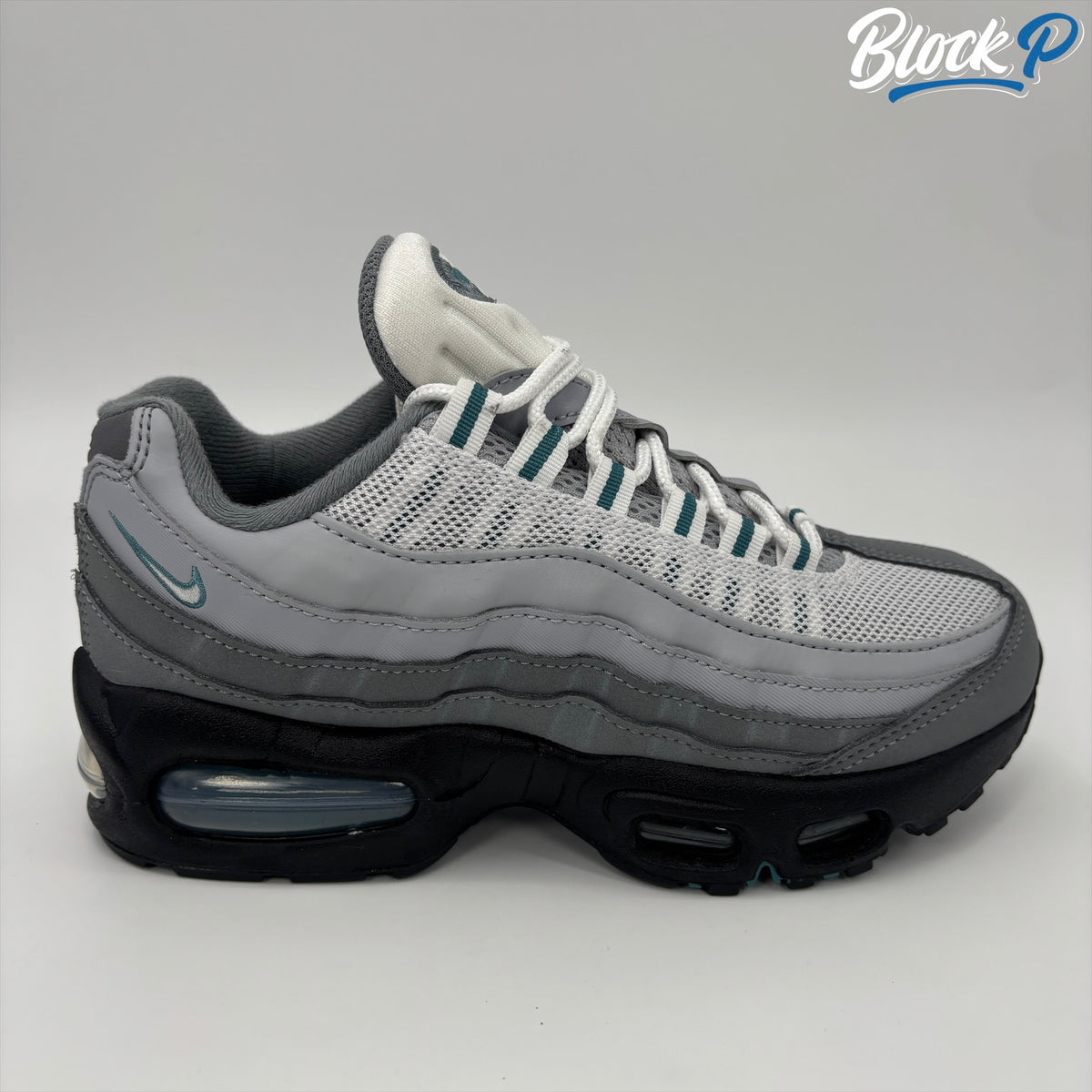 Nike Air Max 95 Mineral Teal (GS) side profile — Block P Liverpool