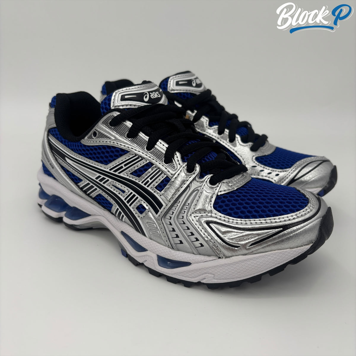 ASICS Gel-Kayano 14 Monaco Blue — available at Block P Liverpool, 36 Renshaw Street L1 4EF