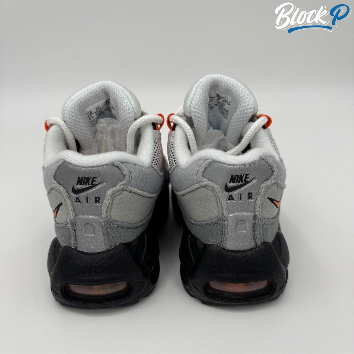 Nike Air Max 95 Mandarin (TD) top-down view — Block P Liverpool