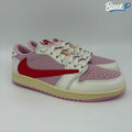Nike Air Jordan 1 Low X Travis Scott Tropical Pink in sail, tropical pink and shy pink — available at Block P Liverpool, 36 Renshaw Street L1 4EF