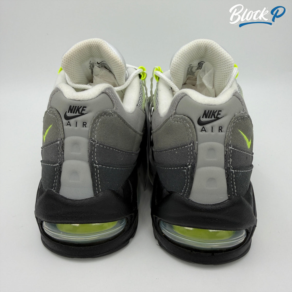 Nike Air Max 95 2026 Women's Neon Salesman Sample sole detail — Block P Liverpool