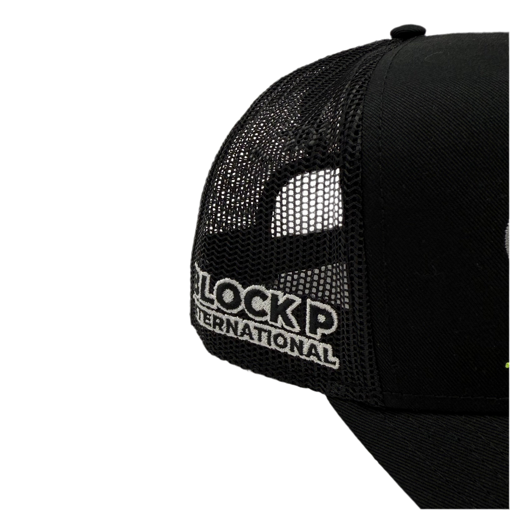 Block P Global Neon Cap rear view — Block P Liverpool