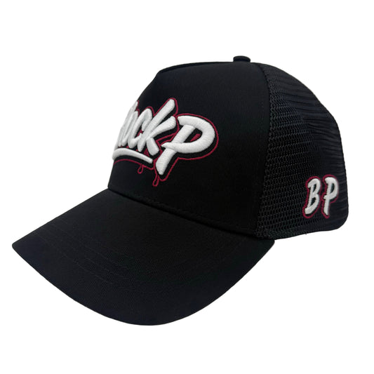 Block P Graffiti Beetroot Logo Cap — available at Block P Liverpool, 36 Renshaw Street L1 4EF