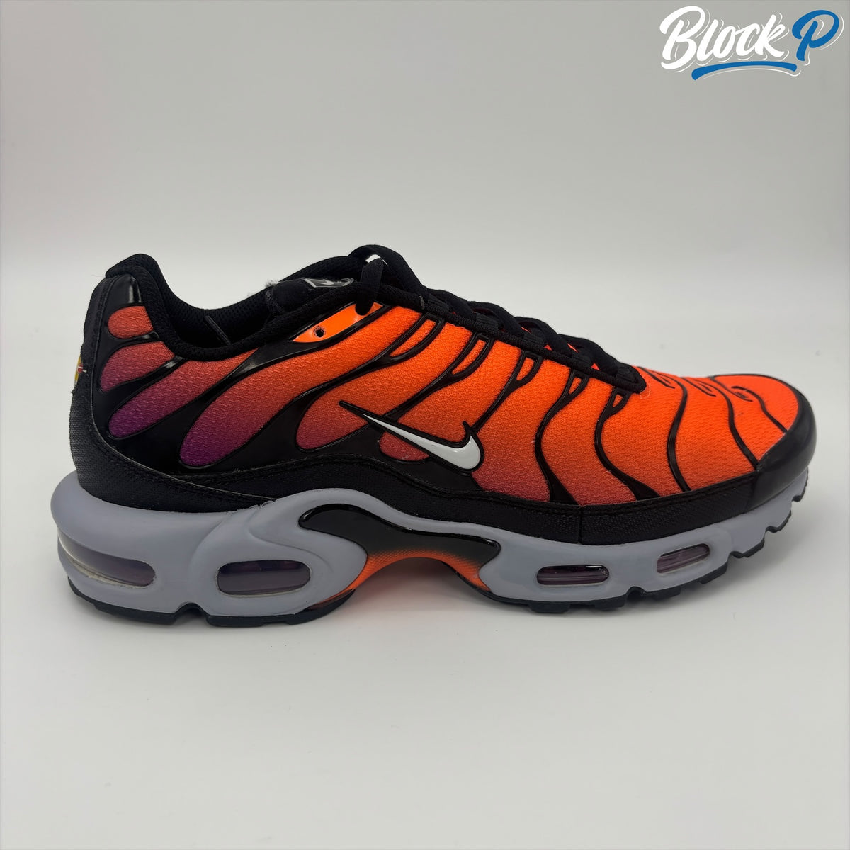 Nike Air Max Plus TN Sample side profile — Block P Liverpool