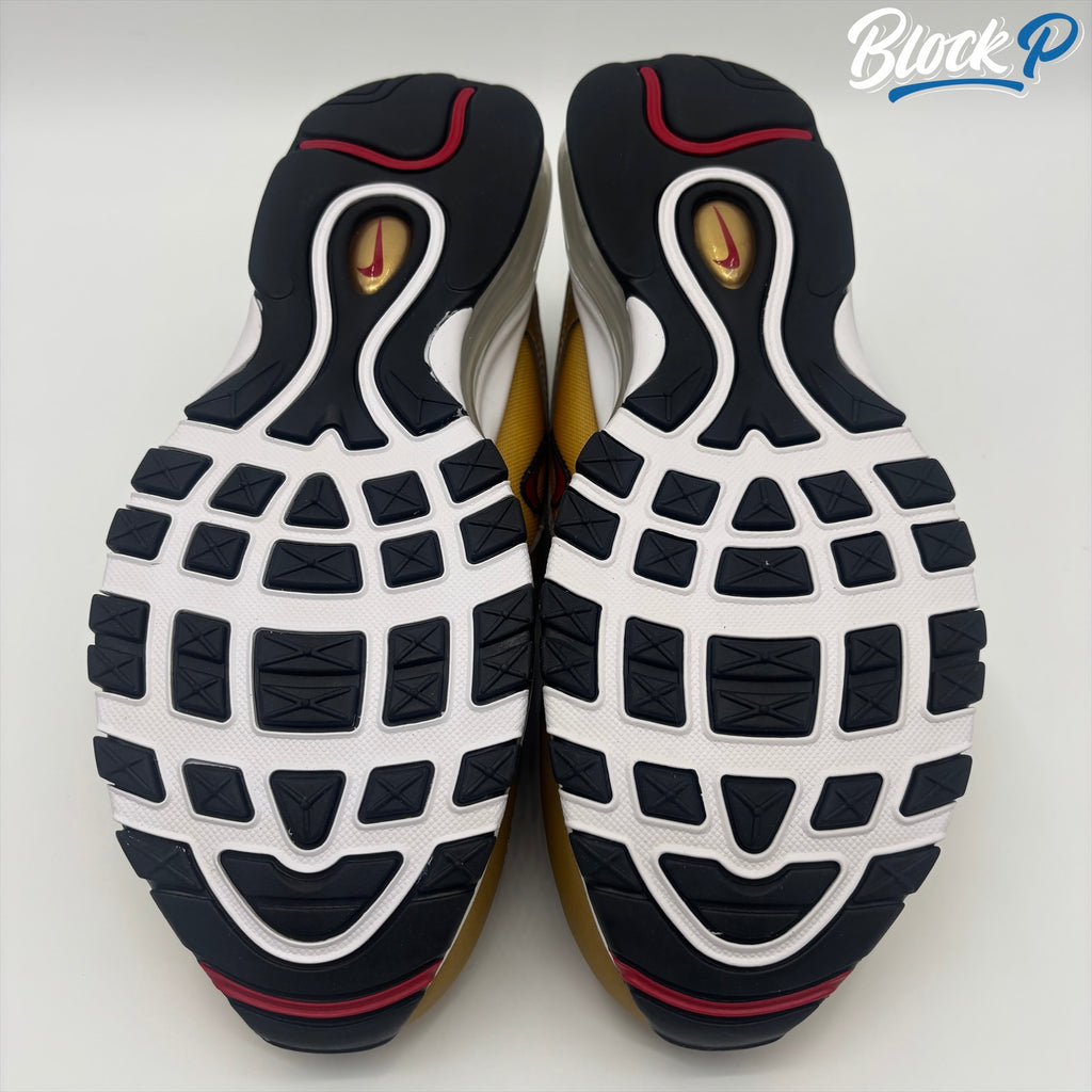 Nike Air Max 97 Metallic Gold sole detail — Block P Liverpool